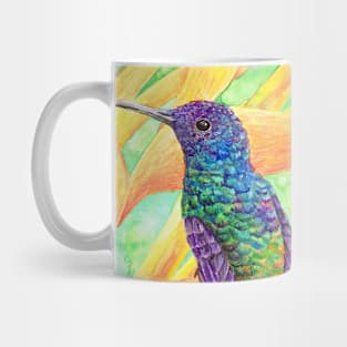 Colorful Hummingbird Watercolor Mug